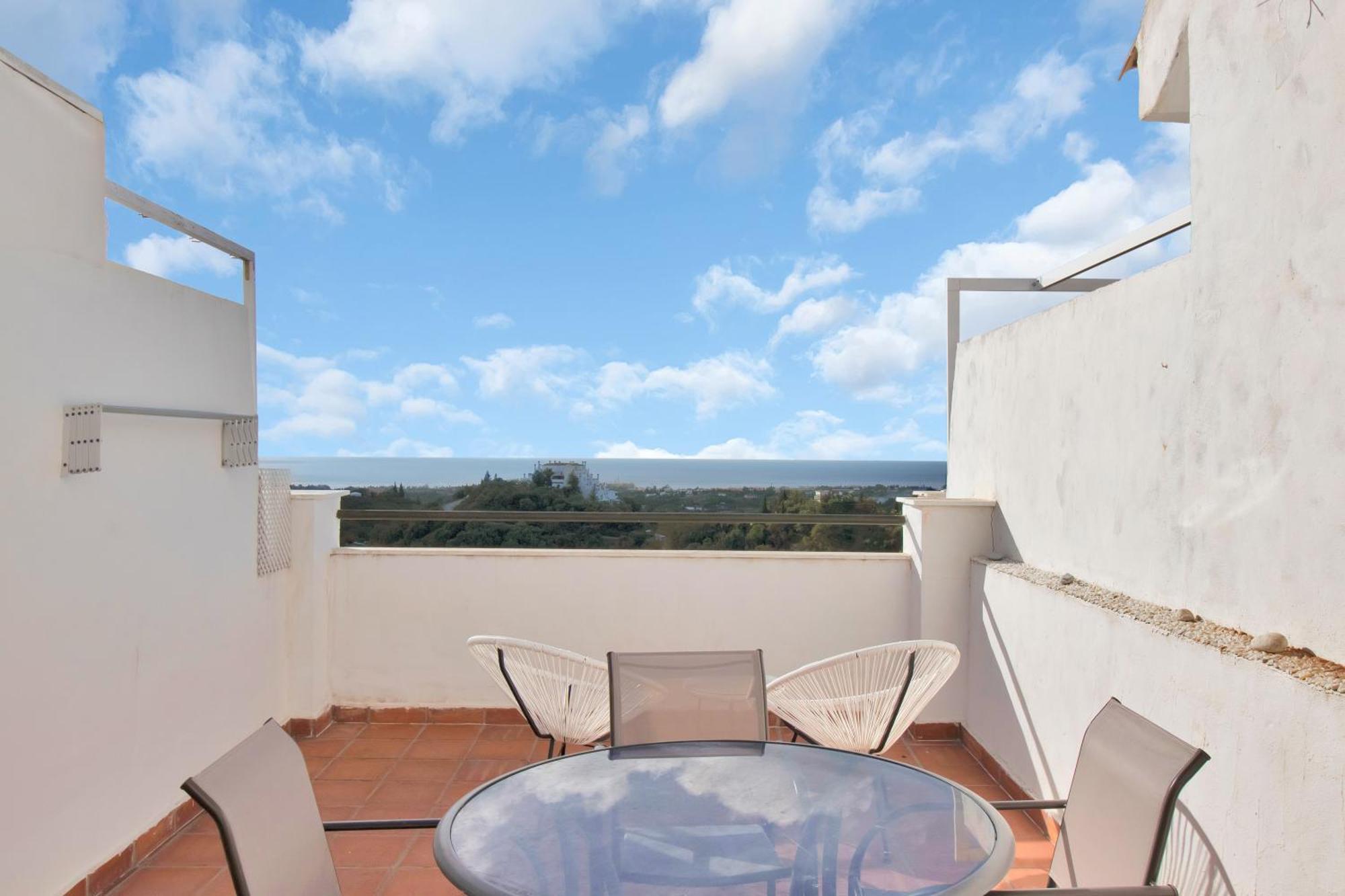 Duplex Estilo Boho Con Increible Terraza Y Vistas Al Mar En Estepona - Las Abejeras 609 Apartment Luaran gambar